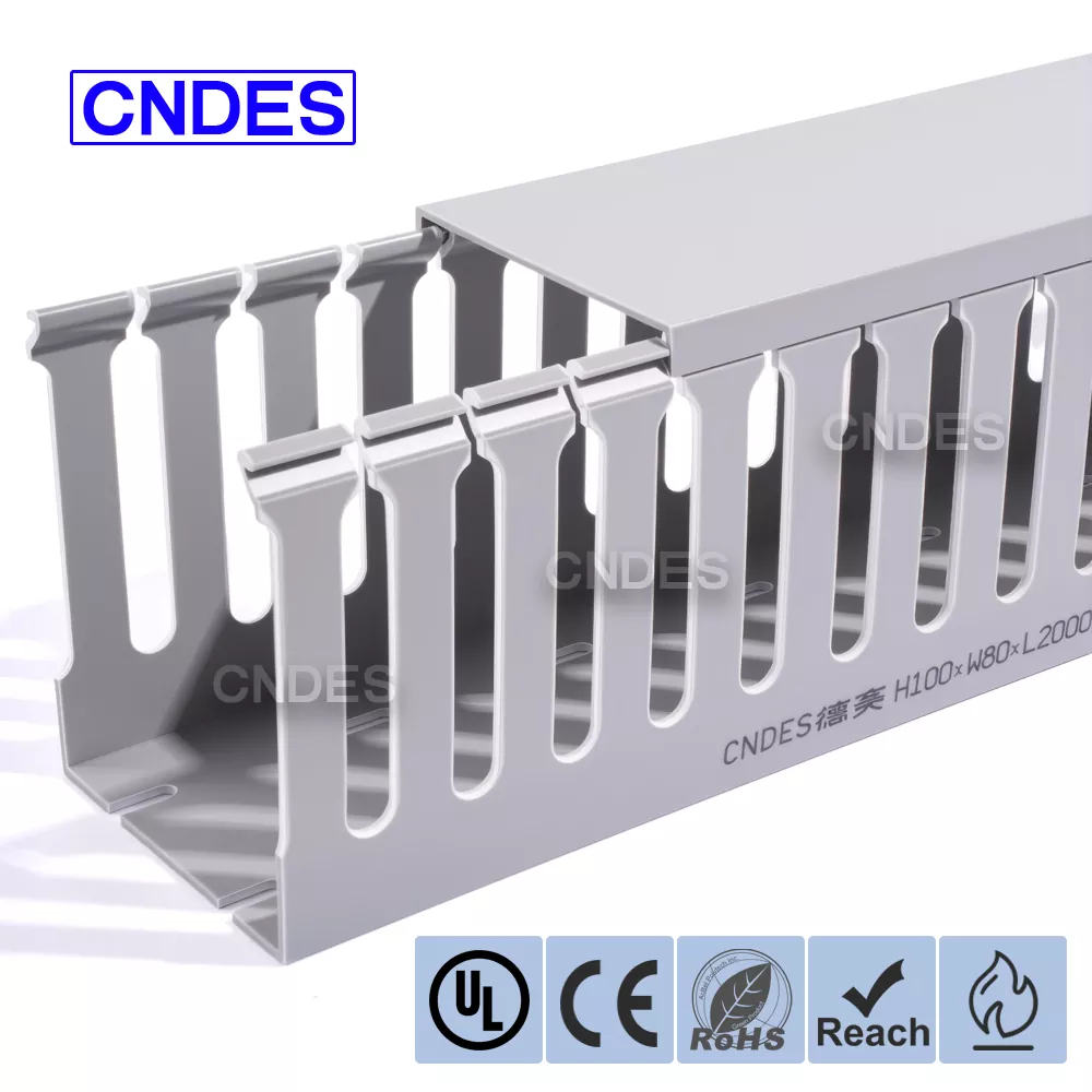 کانال سیم کشی پی وی سی شیاردار 100×80 انعطاف پذیر