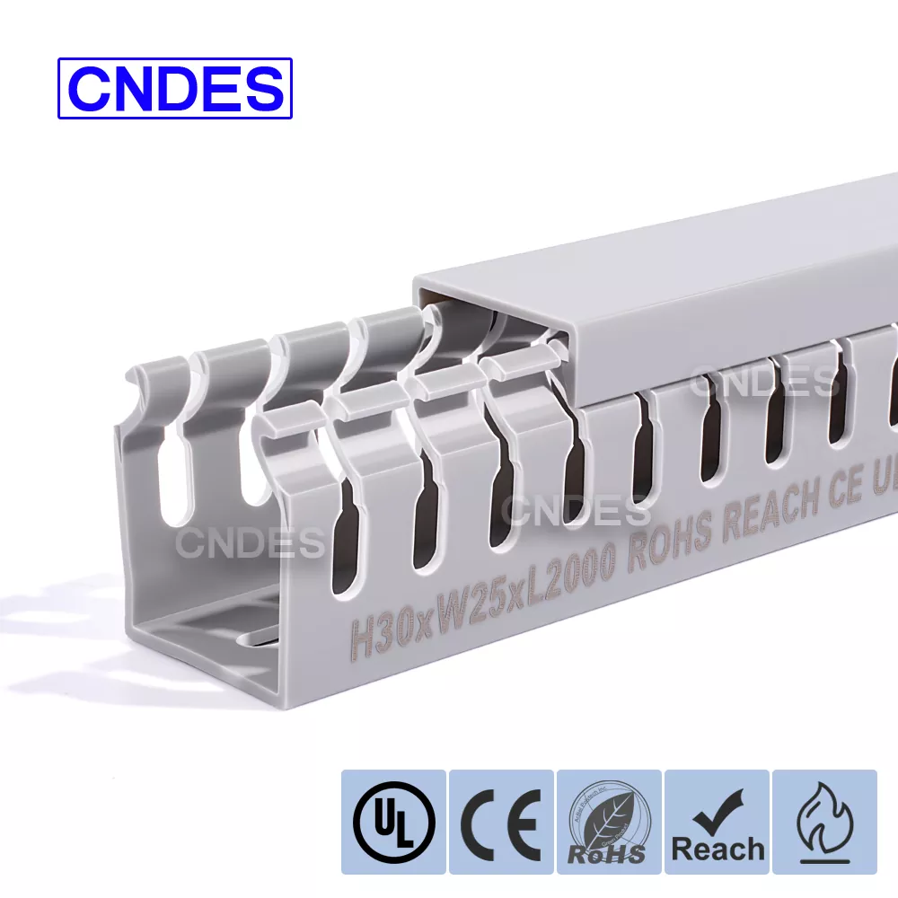 کانال محافظ سیم پی وی سی شیاردار 30×25