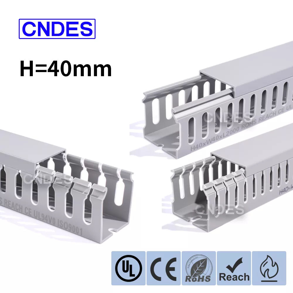 کانال راهرو سیم کشی پی وی سی شیاردار با ارتفاع 40 میلی متر