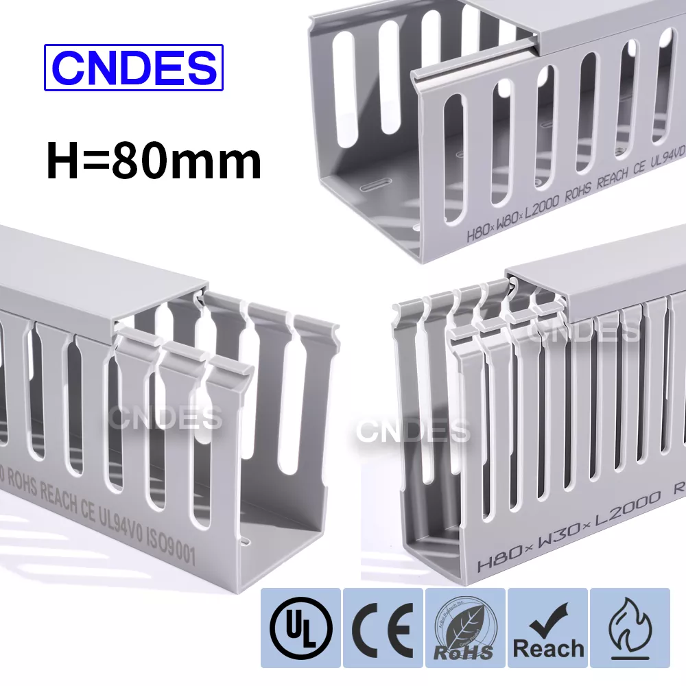 داکت کابل اتوماسیون پی وی سی شیاردار 80 ارتفاع